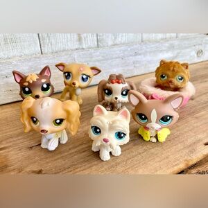 Lot of 7 Littlest Pet shop dogs